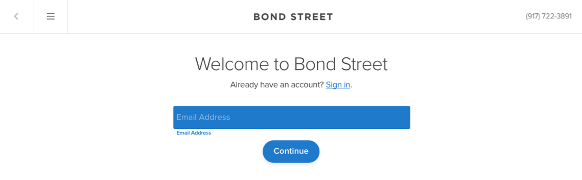 bond street application welcome